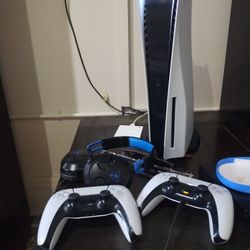 PS5 2 Controllers And Turtle Beaches