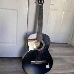 Black Acoustic Guitar 