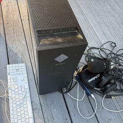 Hp omen gaming desktop with mouse and keyboard and presonus studio
