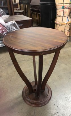 Wooden round table