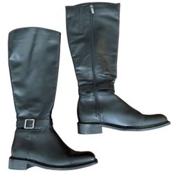 La Canadienne Women’s Stevie Leather Biker Knee High Riding Boots Black size 7.5
