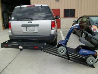 New 400 Lb Capacity Folding Mobility Scooter Wheelchair Carrier Hitch Rack With Ramp