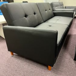 Black Leather Sofa