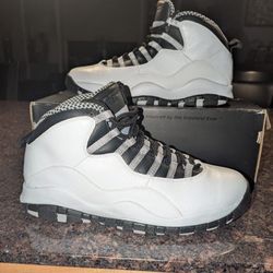 Nike Air Jordan 10 Retro 2013 Steel Sz 12 310805-103, White, Black, Gray, X, XI