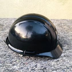 Black Hard Hat Americana Work PPE Adjustable Size Strap
