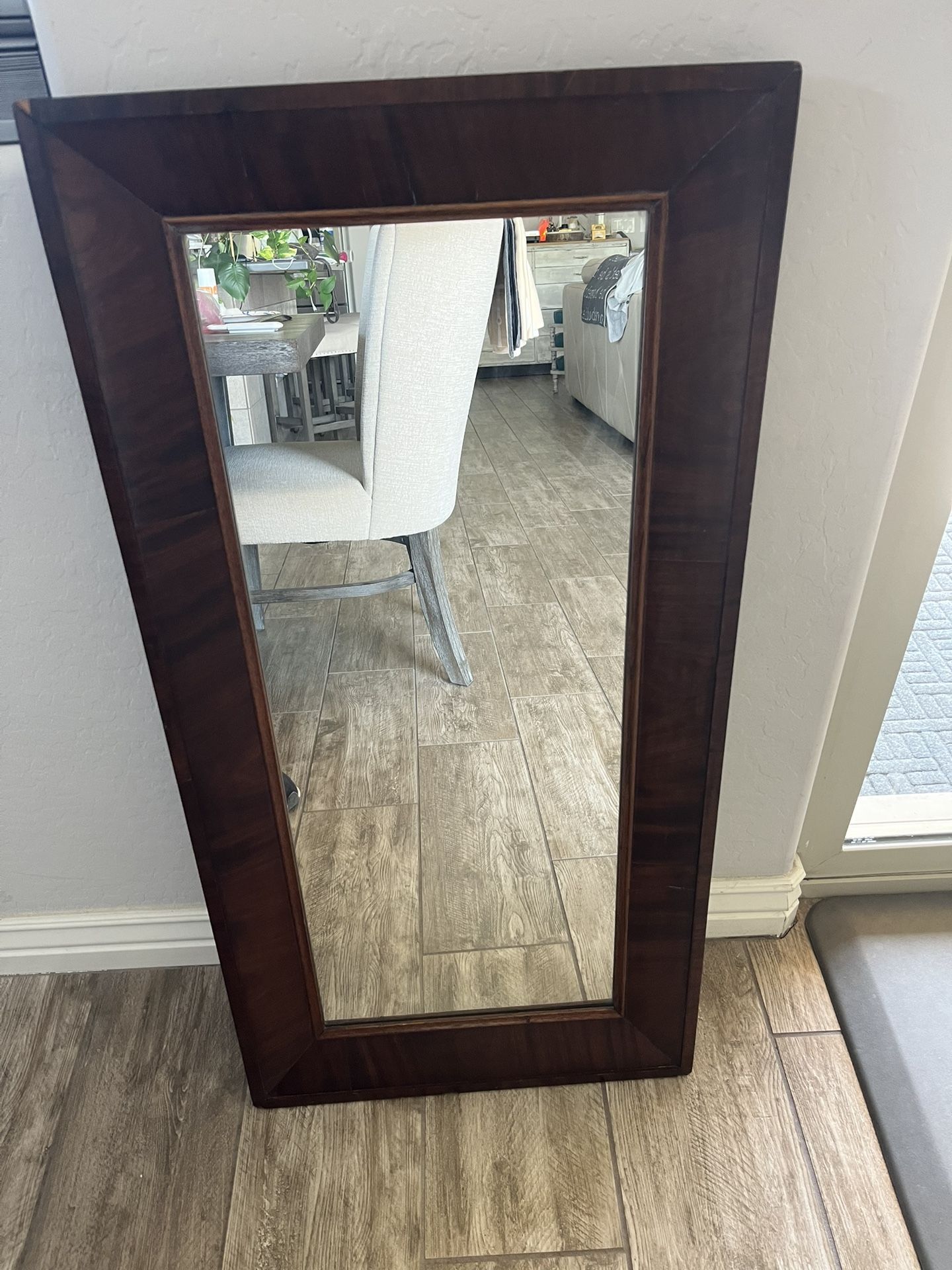Antique Rectangle Hardwood Mirror