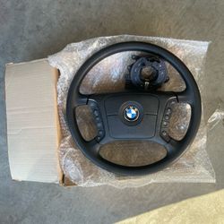 Black BMW 2001 530i Steering Wheel w/Airbag
