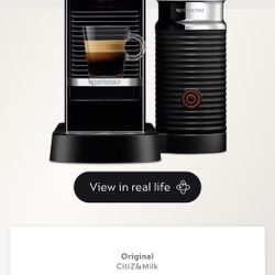 Nespresso CitiZ Espressoc Machine + Aeroccino Milk Frother (Black)