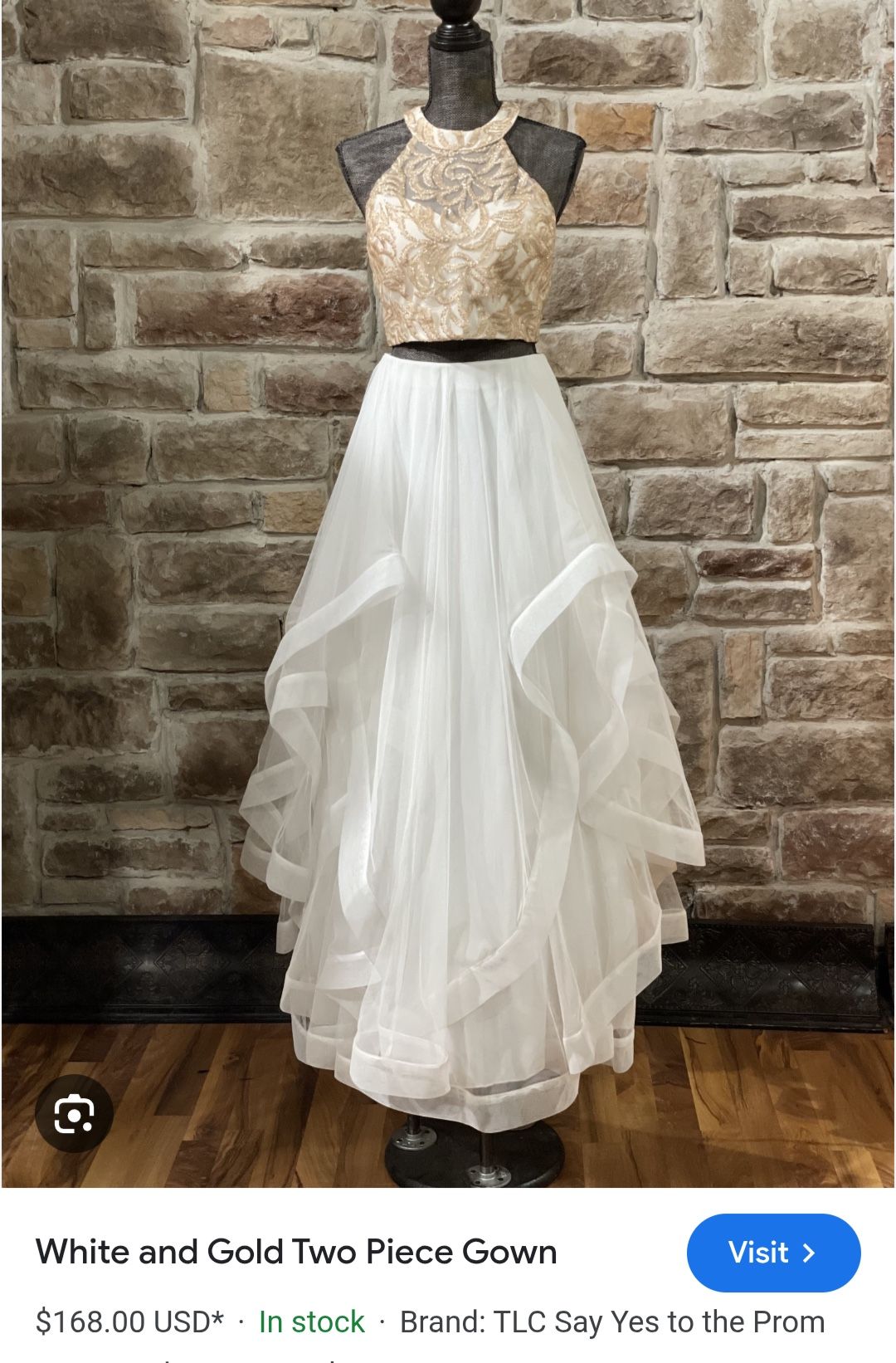 white and gold dress!