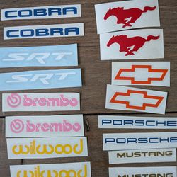 Custom Caliper Stickers Brembo Mustang Porsche Audi SRT Chevy Mopar Wildwood  Cobra