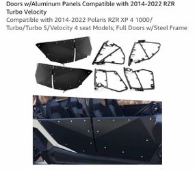 Four Doors with Aluminum Panels for Polaris RZR Unopened