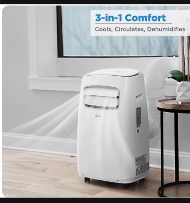 Midea 12000 BTU 3-in-1 Portable Air Conditioner,Dehumidifier,Fan