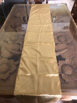 NEW 4-GOLD TABLE RUNNER - Size 15” x 3 Yards Long