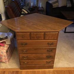 Ethan Allen Corner Dresser Cabinet 