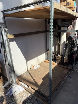 FREE Industrial Racks 8ft tall 3.5x5ft (FRAME only — No Shelf Particle Boards)