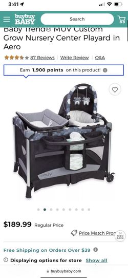 Baby Trend Muv Custom Grow Nursery Center Playard in Aero