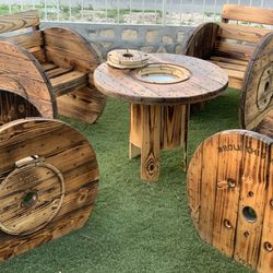 Rustic Outdoor Furniture WITH COOLER 