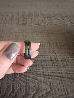 Men’s Black Diamond Wedding Band