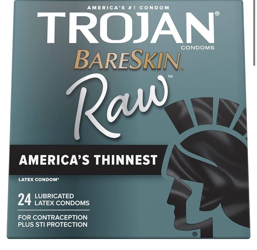 TROJAN BareSkin Raw Thin Condoms, 24 Pk