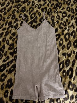 Beige one piece romper