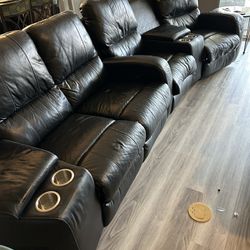 Black 5 Piece Sectional 