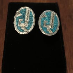 Sterling Silver/Turquoise Men’s Cufflinks