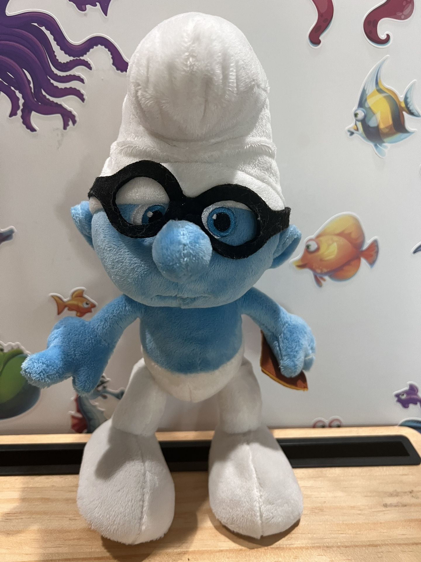 SMURFS BRAINY BRAND  NEW  11 INCH SOFT PLUSH