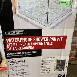 Everbilt 36in x 48in Waterproof Center Drain Shower Tray