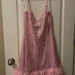 Sequin dress, pink