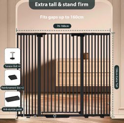 New- 51'' Extra Wide Cat Gate Barrier 30-63''