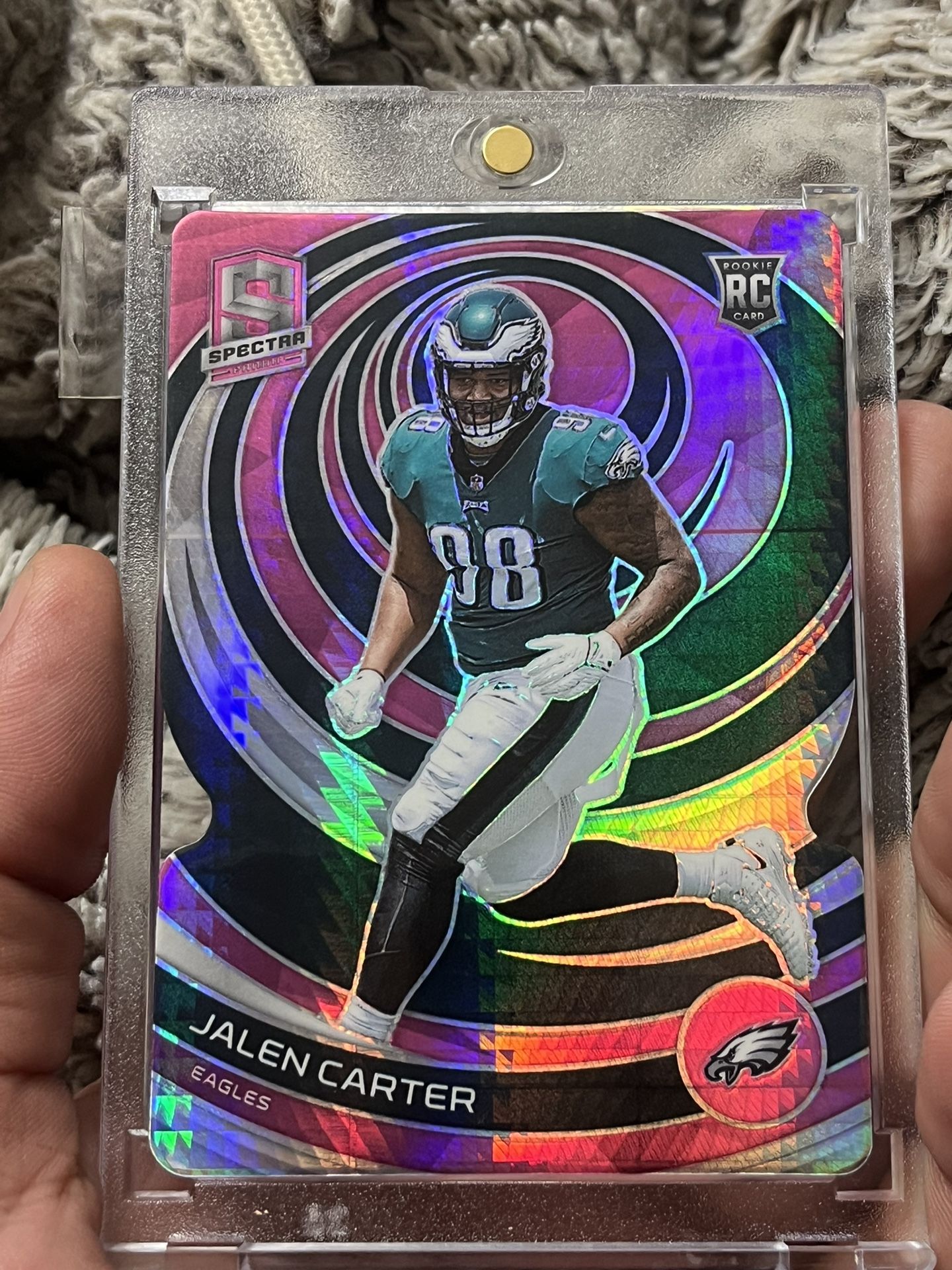 Jalen Carter Panini Spectra Rookie Neon Pink Die Cut /20