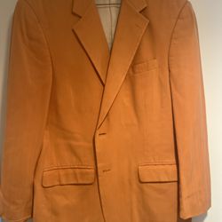 Stafford Executive Peach Colored 100% Silk Blazer
