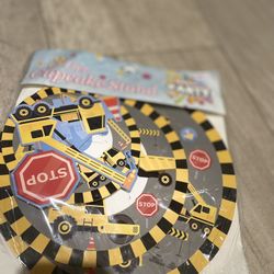 Engineering Vehicle Cake Stand Wedding Decorations Cupcake Display Stand Cardboard Dessert Tower Tiered Cake Stand 