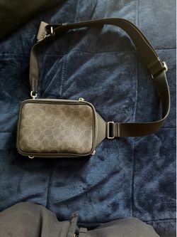 Coach Monogram Crossbody Bag (Black/Gray)