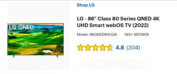 86" LG QNED 80