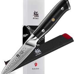 KYOKU Paring Knife - 3.5" - Shogun Series - Japanese VG10 Steel Core Damascus