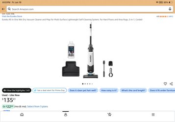 Eureka All In one cleaner and mop