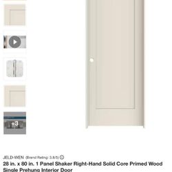 New 1 Panel Door With Frame