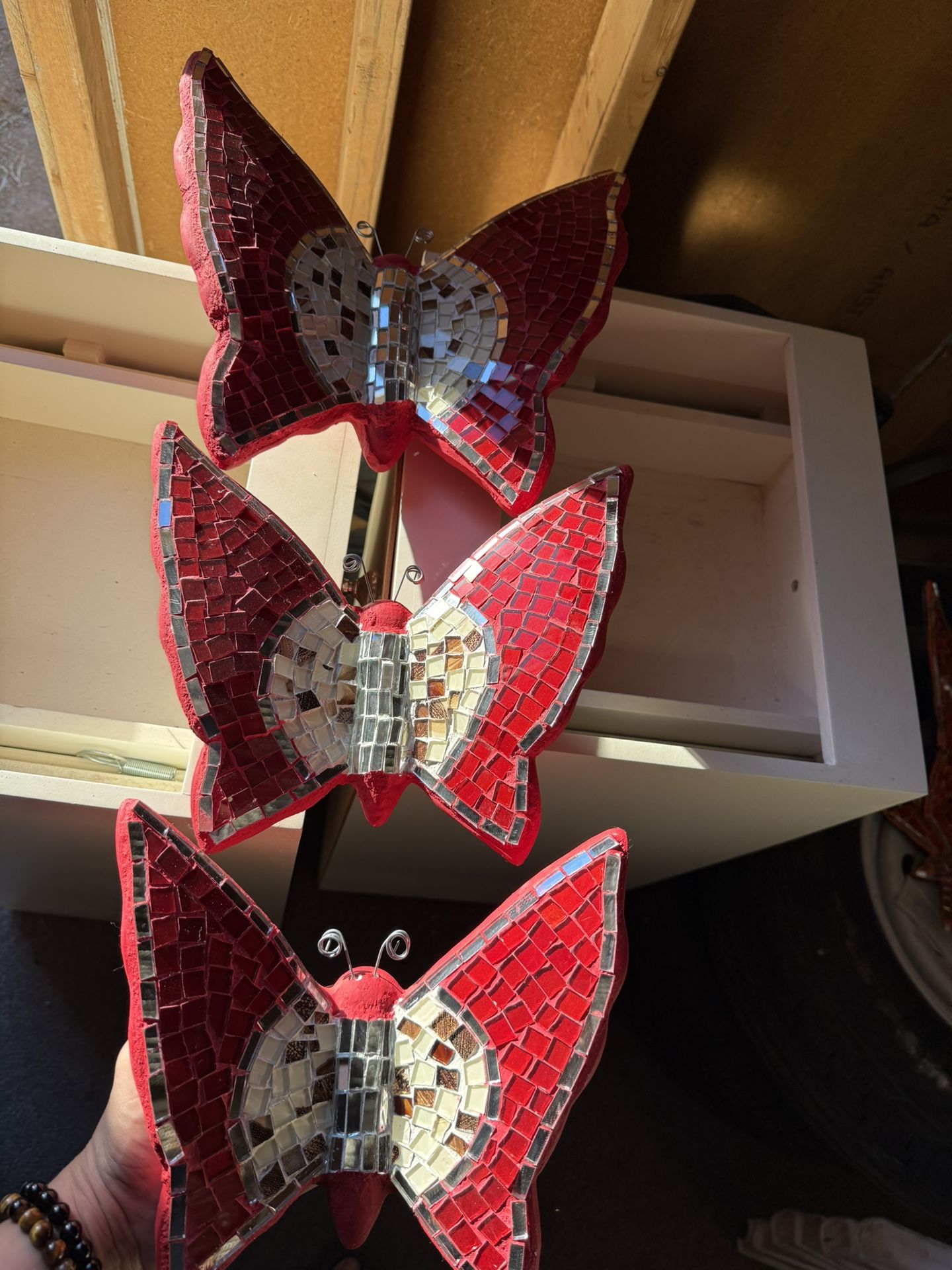 Butterflies 3 Sets Red