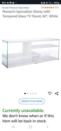 White Gloss And Glass TV Stand