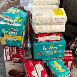 Diapers Size N, 1 & 2 
