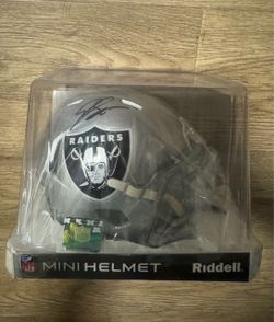 Tim Brown Signed Raiders Mini Helmet New Sealed HOF