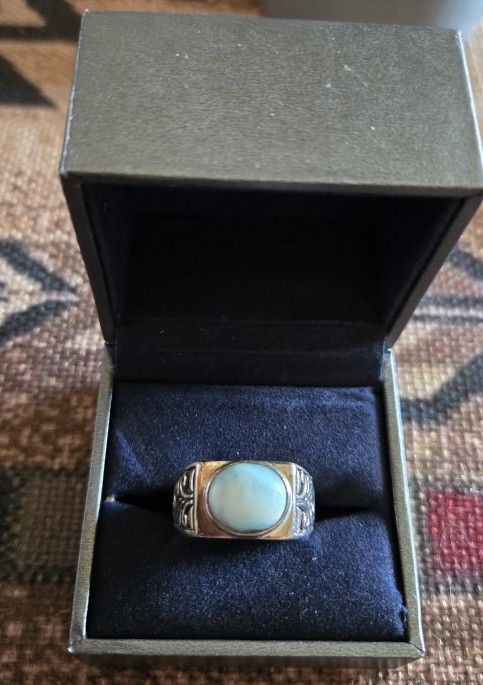 Larimar Silver Ring