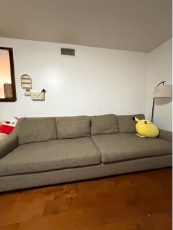 Modern Gray Fabric Sofa – Excellent Condition