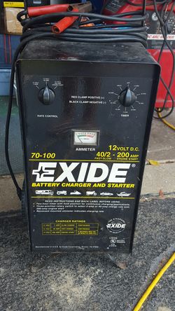 Exide battery charger and on sale starter