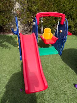 Kids slide and play swing