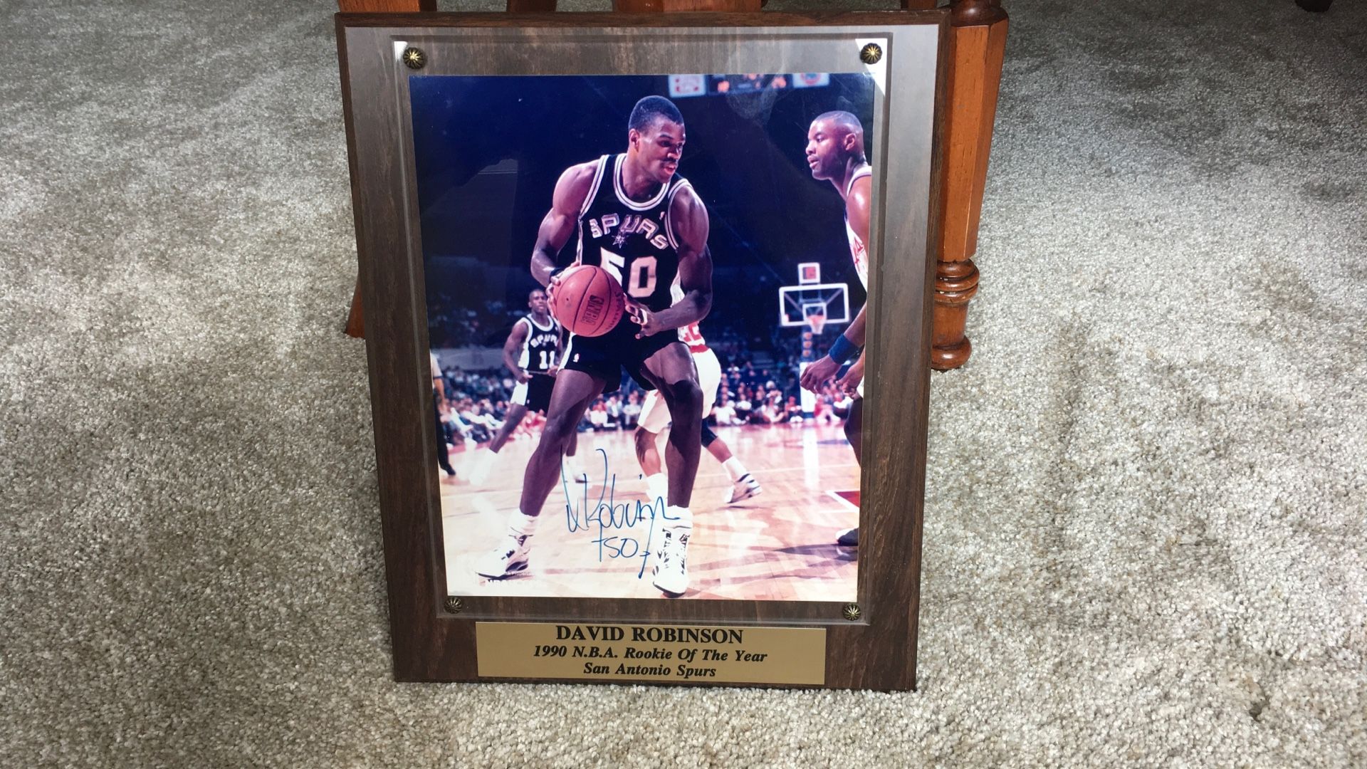 David Robinson Autographed Plaque