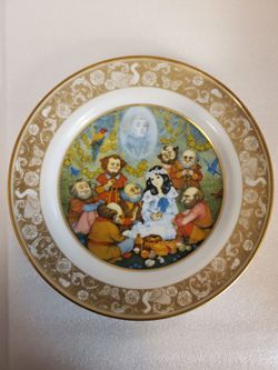 Vintage Franklin Plate Grimm’s Fairy Tales Snow White & The Seven Dwarfs 1978