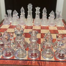 Glass Chess Piece Set