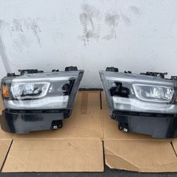 Pair Headlight Assembly 2019-2023 Dodge RAM 1500 FULL LED w/DRL Headlamp Left Right Side